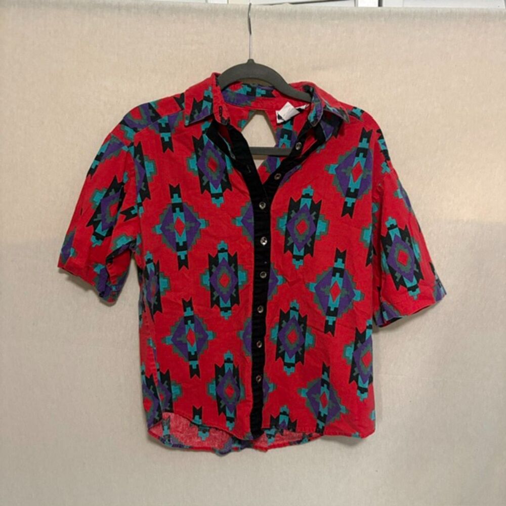 Vintage Western Aztec Button Up